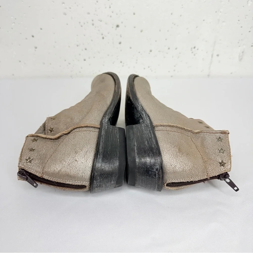 OG by Old Gringo size 6.5 Samara Star Studded Gunmetal Distressed Leather Boots